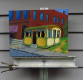 Original art for sale at UGallery.com | King's Quick Lunch by Mitchell Freifeld | $600 | oil painting | 15' h x 19' w | thumbnail 3