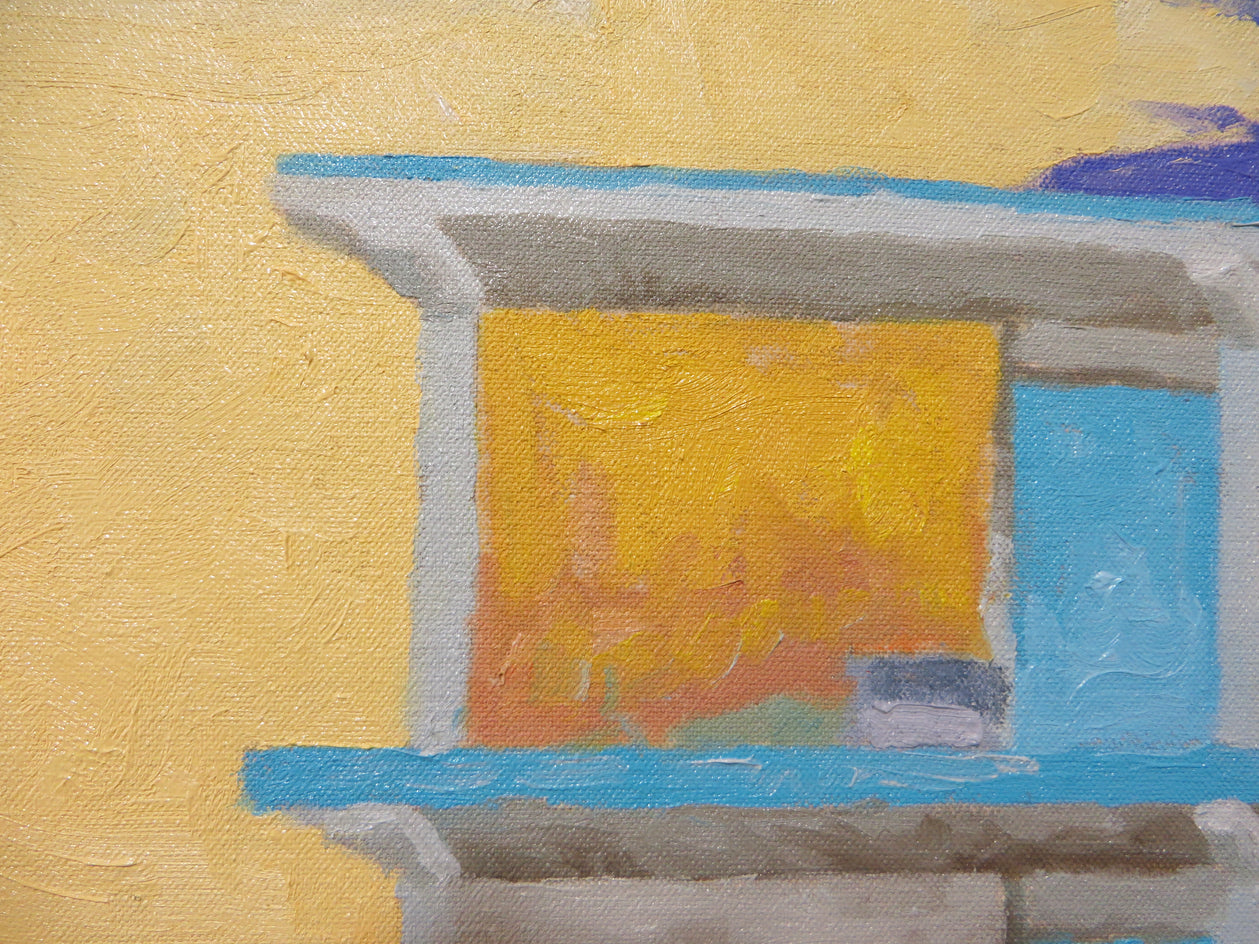 Passing Afternoon Storm at the El Ray Motel 2 by Mitchell Freifeld |  Closeup View of Artwork 