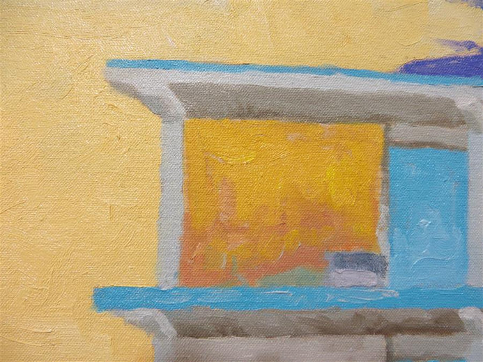 Passing Afternoon Storm at the El Ray Motel 2 by Mitchell Freifeld |   Closeup View of Artwork 