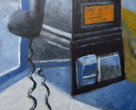 Original art for sale at UGallery.com | Pay Phone by Mitchell Freifeld | $250 | oil painting | 10' h x 6.5' w | thumbnail 4