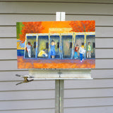 Original art for sale at UGallery.com | Phone Booths by Mitchell Freifeld | $475 | oil painting | 15' h x 25' w | thumbnail 3