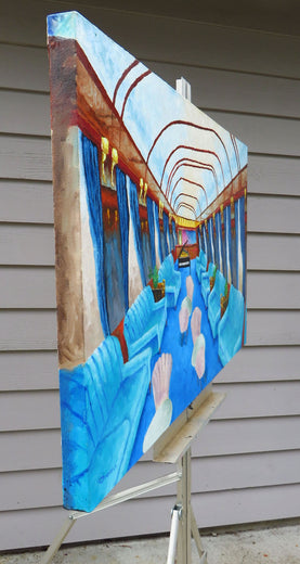 Piano Bar by Mitchell Freifeld |  Side View of Artwork 