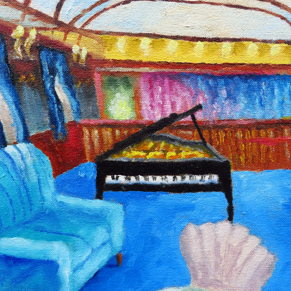 Piano Bar by Mitchell Freifeld |  Closeup View of Artwork 