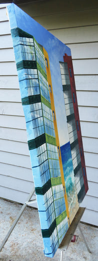 Solariums by the Sea by Mitchell Freifeld |  Side View of Artwork 