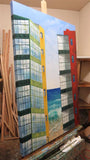Original art for sale at UGallery.com | Solariums by the Sea by Mitchell Freifeld | $2,650 | oil painting | 50' h x 35' w | thumbnail 2