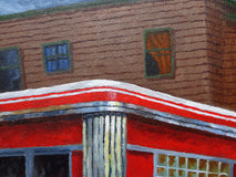 Original art for sale at UGallery.com | South Side Diner by Mitchell Freifeld | $975 | oil painting | 20' h x 30' w | thumbnail 4