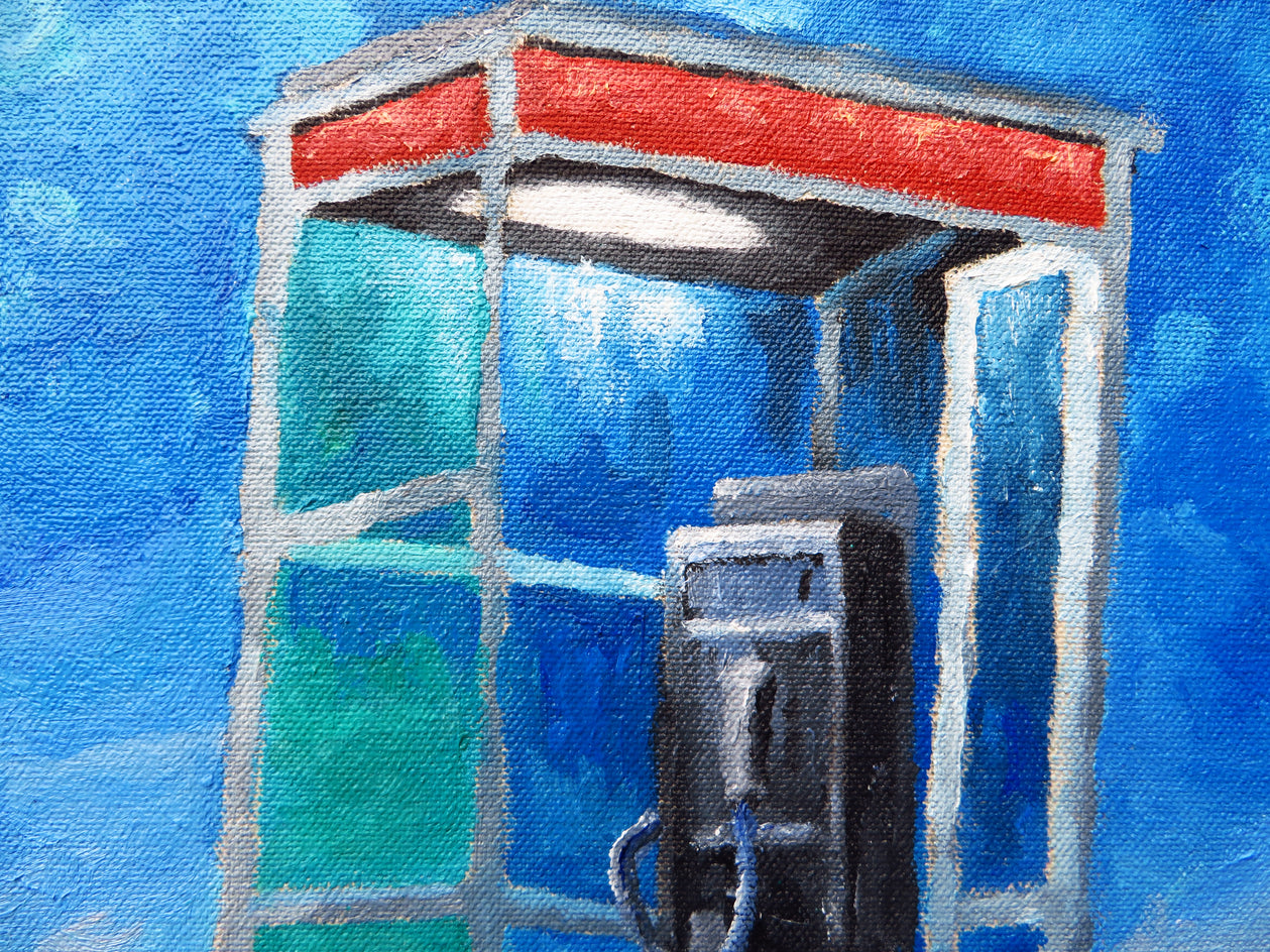 The Mojave Phone Booth by Mitchell Freifeld |  Closeup View of Artwork 