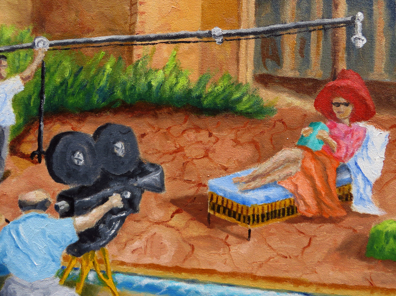 The Red Hat by Mitchell Freifeld |  Closeup View of Artwork 