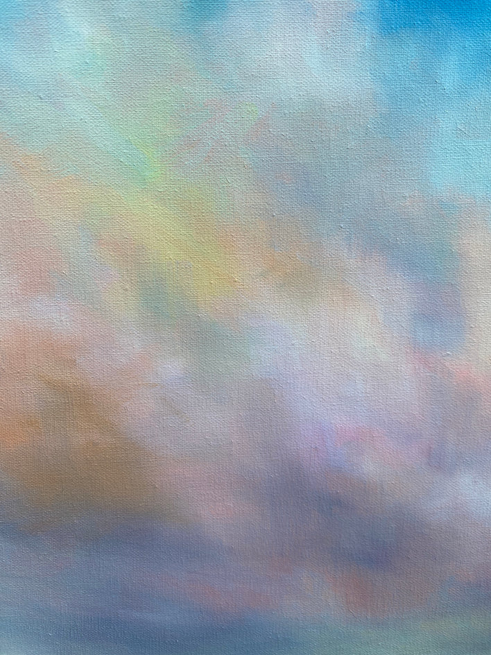 Marsh Cloud Colors by Nancy Hughes Miller |  Closeup View of Artwork 