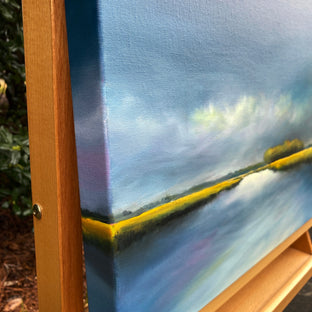 Moonlight Marsh by Nancy Hughes Miller |  Side View of Artwork 