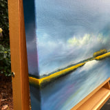 Original art for sale at UGallery.com | Moonlight Marsh by Nancy Hughes Miller | $900 | oil painting | 18' h x 18' w | thumbnail 2