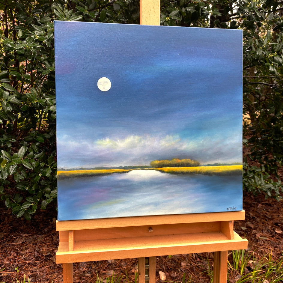 Moonlight Marsh by Nancy Hughes Miller |  Context View of Artwork 