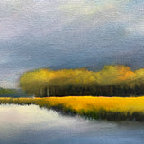Original art for sale at UGallery.com | Moonlight Marsh by Nancy Hughes Miller | $900 | oil painting | 18' h x 18' w | thumbnail 4