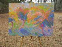 Original art for sale at UGallery.com | Crepe-Myrtle by Naoko Tadotsu | $1,075 | oil painting | 40' h x 30' w | thumbnail 3