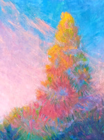 oil painting by Naoko Tadotsu titled Pagoda