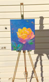 Original art for sale at UGallery.com | Yellow Rose by Naoko Tadotsu | $500 | oil painting | 20' h x 16' w | thumbnail 3