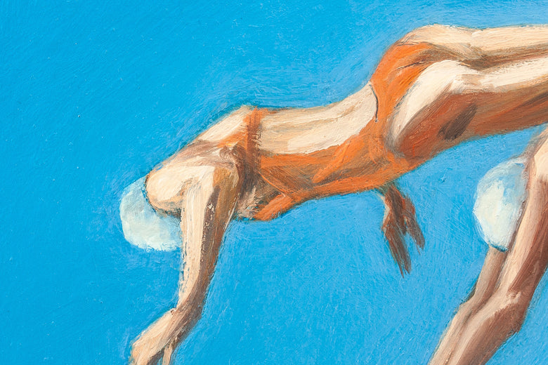 Celestial Swim by Nata Zaikina |   Closeup View of Artwork 