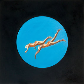 oil painting by Nata Zaikina titled Celestial Swim