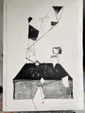 Original art for sale at UGallery.com | Look At Me by Natalia Pawlus | $1,200 | printmaking | 40' h x 28' w | thumbnail 3