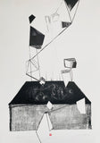 Original art for sale at UGallery.com | Look At Me by Natalia Pawlus | $1,275 | printmaking | 40' h x 28' w | thumbnail 1