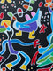 Original art for sale at UGallery.com | Leaf of Paradise by Nathalie Gribinski | $2,000 | mixed media artwork | 36' h x 24' w | thumbnail 4