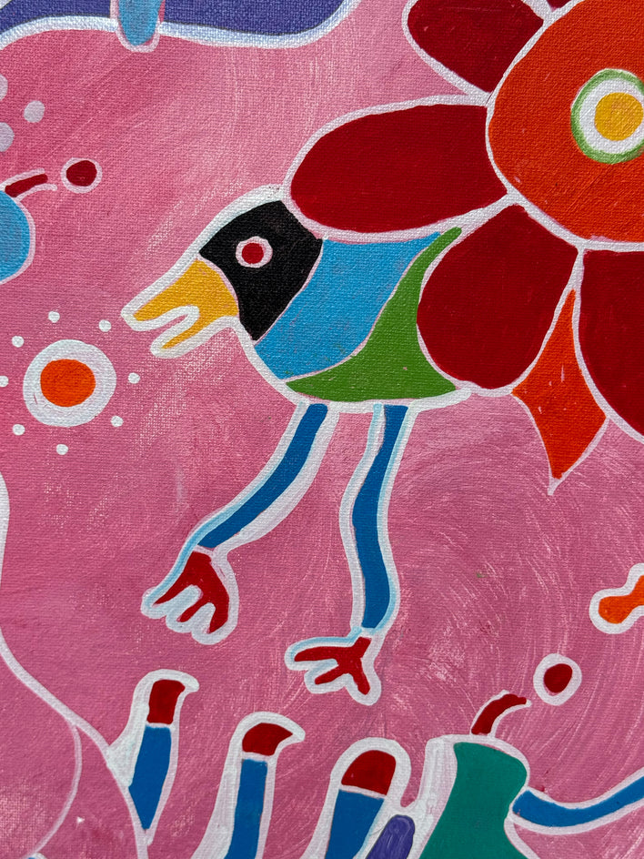 Pink Paradise by Nathalie Gribinski |  Closeup View of Artwork 