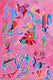 Original art for sale at UGallery.com | Pink Paradise by Nathalie Gribinski | $2,000 | mixed media artwork | 36' h x 24' w | thumbnail 1