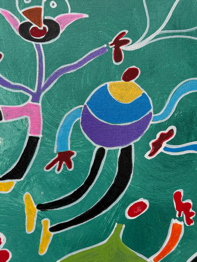 Spiritual Gathering by Nathalie Gribinski |   Closeup View of Artwork 