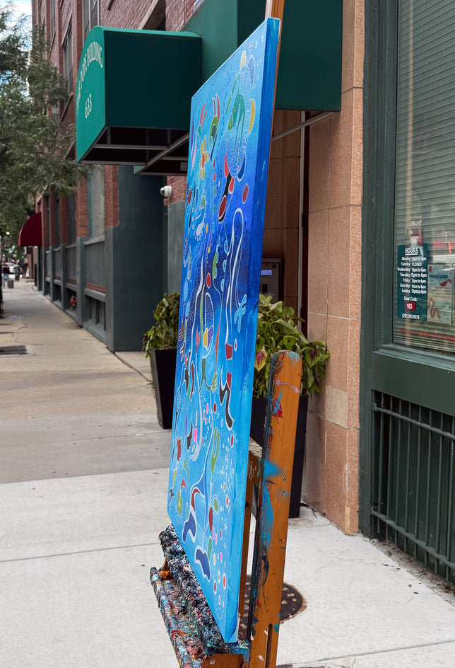 The Dialogue by Nathalie Gribinski |  Side View of Artwork 