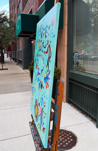 The Explorers by Nathalie Gribinski |  Side View of Artwork 