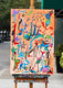 Original art for sale at UGallery.com | The Zoo by Nathalie Gribinski | $2,000 | mixed media artwork | 36' h x 24' w | thumbnail 3
