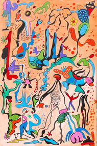 mixed media artwork by Nathalie Gribinski titled The Zoo