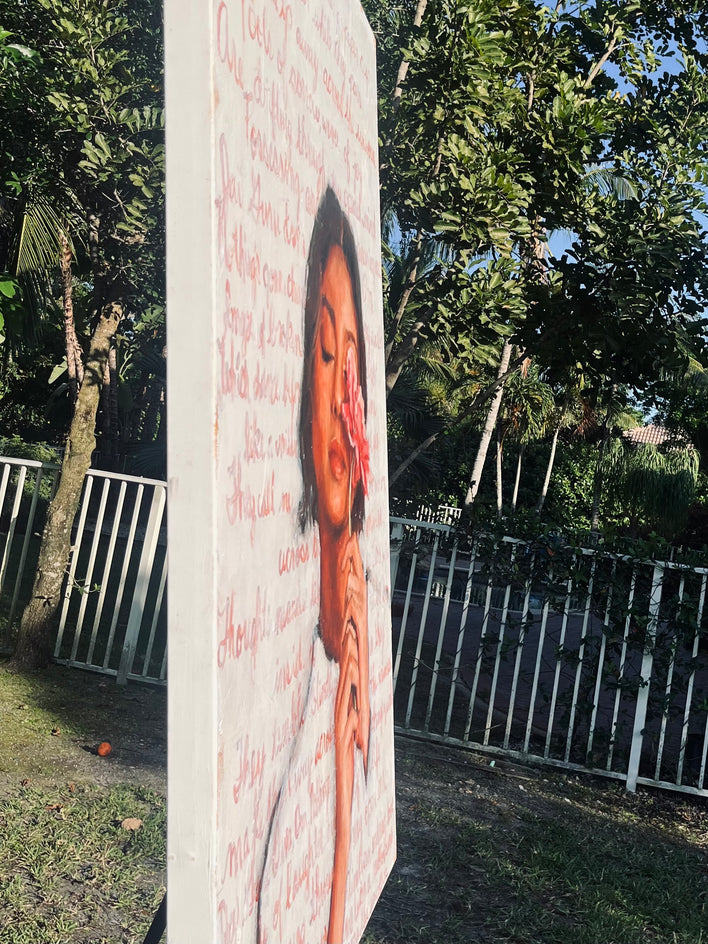 Across the Universe by Nava Lundy |  Side View of Artwork 