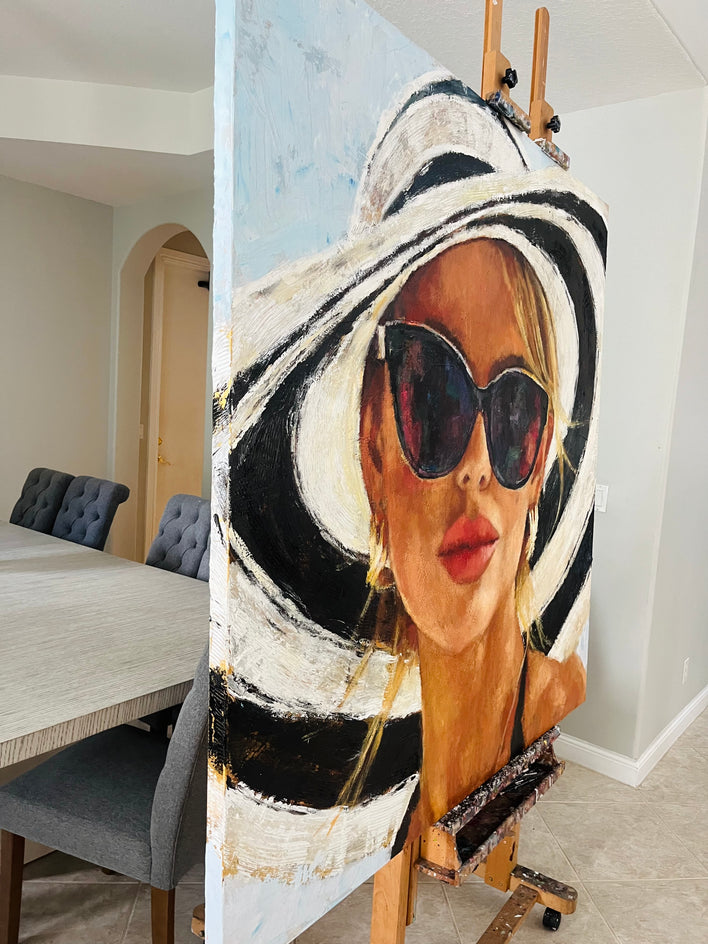 Catch Me if You Can by Nava Lundy |  Side View of Artwork 