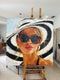 Original art for sale at UGallery.com | Catch Me if You Can by Nava Lundy | $8,400 | acrylic painting | 60' h x 60' w | thumbnail 3