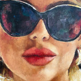 Original art for sale at UGallery.com | Catch Me if You Can by Nava Lundy | $8,400 | acrylic painting | 60' h x 60' w | thumbnail 4