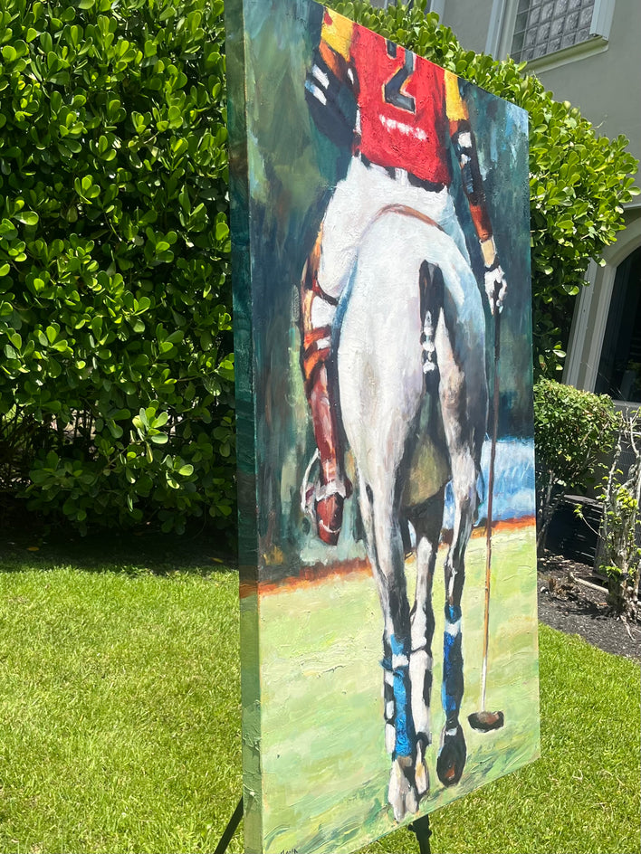 Chasing Victory by Nava Lundy |  Side View of Artwork 