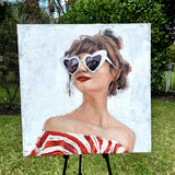 Original art for sale at UGallery.com | Dreamer by Nava Lundy | $2,000 | acrylic painting | 30' h x 30' w | thumbnail 3