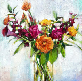 acrylic painting by Nava Lundy titled Language of Petals