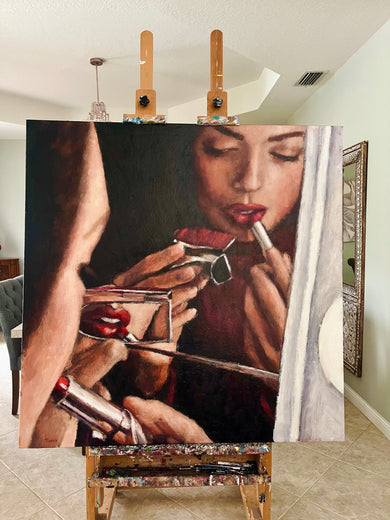 Lipstick Promises by Nava Lundy |  Context View of Artwork 