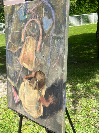 Once Upon a Time by Nava Lundy |  Side View of Artwork 