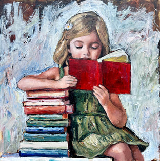 Page Turner - Special Commission by Nava Lundy |  Side View of Artwork 