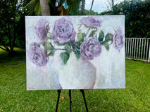 Original art for sale at UGallery.com | Purple Rain by Nava Lundy | $2,775 | acrylic painting | 30' h x 40' w | thumbnail 3