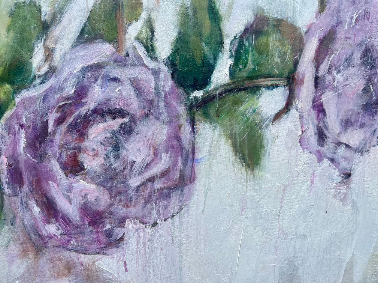 Purple Rain by Nava Lundy |  Closeup View of Artwork 