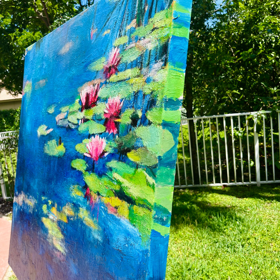 Weightless by Nava Lundy |  Side View of Artwork 