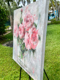 Original art for sale at UGallery.com | Cherry Wine by Nava Lundy | $2,100 | mixed media artwork | 30' h x 30' w | thumbnail 2