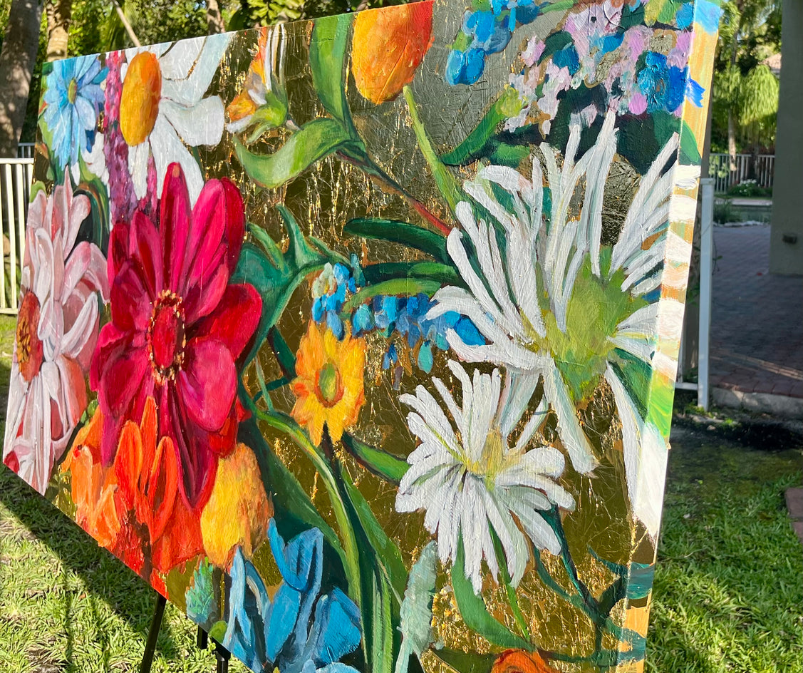 Electric Love by Nava Lundy |  Side View of Artwork 