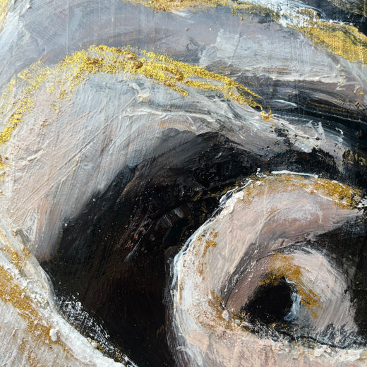 Gold Kiss by Nava Lundy |   Closeup View of Artwork 