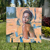 Original art for sale at UGallery.com | Hear Her Voice by Nava Lundy | $2,800 | mixed media artwork | 36' h x 36' w | thumbnail 3