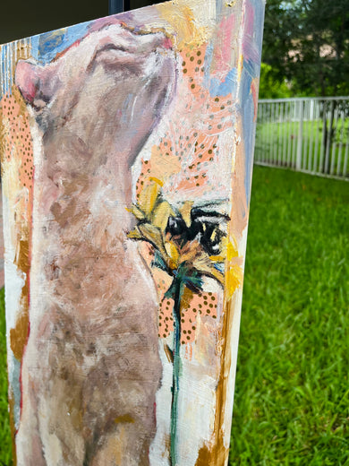 It Takes Courage by Nava Lundy |  Side View of Artwork 